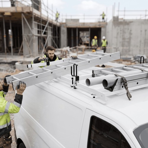 Van roof ladder - rack, for